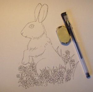 как нарисовать зайца поэтапно