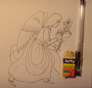 как нарисовать ангела поэтапно