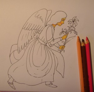как нарисовать ангела карандашом