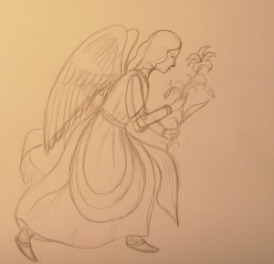 как рисовать ангела