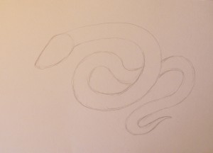 как нарисовать змею поэтапно