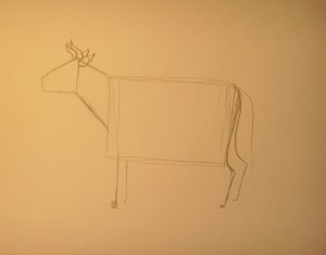 как нарисовать корову карандашом поэтапно