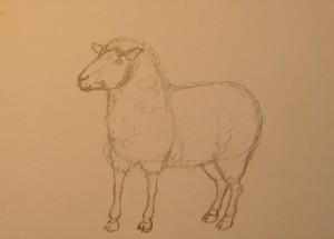 как нарисовать овечку поэтапно