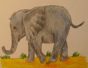 как нарисовать слоненка