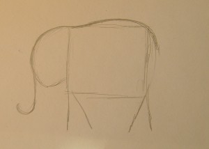 как нарисовать слоненка поэтапно