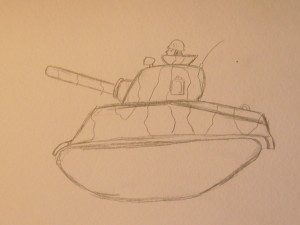 как нарисовать танк карандашом поэтапно
