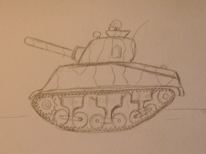 как нарисовать танк
