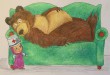 как нарисовать Машу и медведя