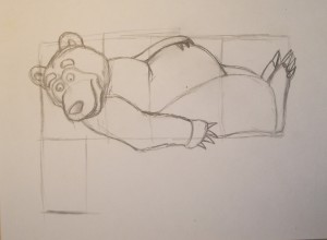 как нарисовать Машу и медведя поэтапно