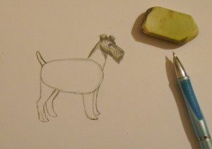 как рисовать собаку