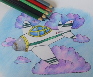 как нарисовать самолет карандашом
