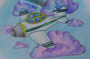 рисование самолета