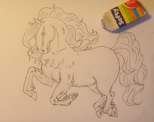 как рисовать лошадь