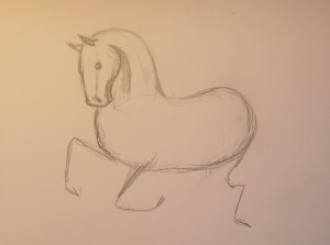 как нарисовать лошадь карандашом поэтапно