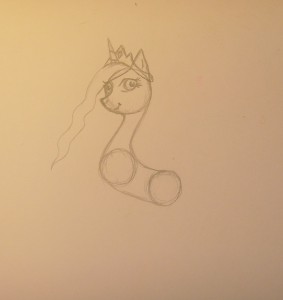 как нарисовать принцессу Селестию поэтапно карандашом