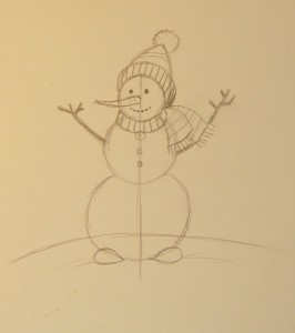 рисунок снеговика