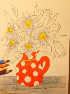 как нарисовать вазу с цветами поэтапно карандашом