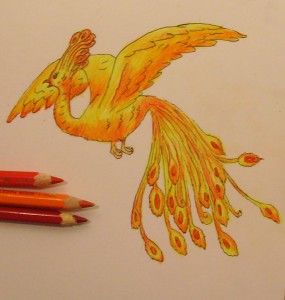 Как нарисовать сказочную Жар-птицу ребенку карандашом поэтапно