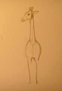 как нарисовать жирафа карандашом поэтапно