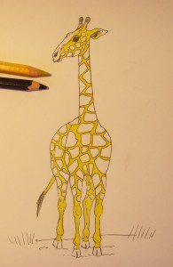 как нарисовать жирафа карандашом