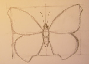 как рисовать бабочку