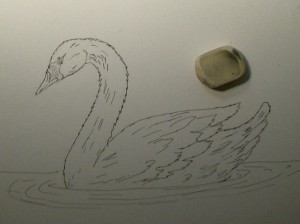 рисунок лебедя