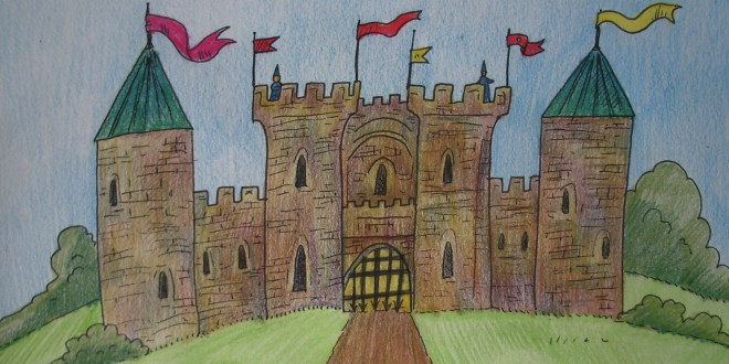 Как нарисовать средневековый замок?