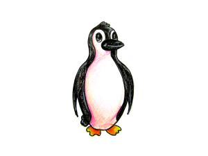 как нарисовать пингвина