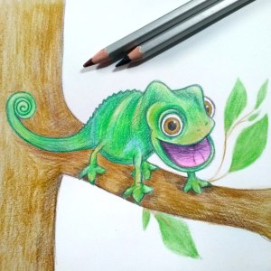 рисунок хамелеона