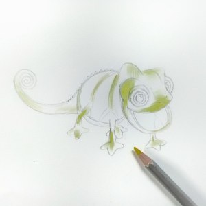 рисовать хамелеона