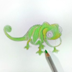 как нарисовать хамелеона
