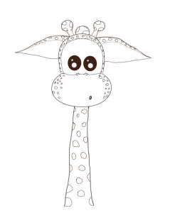 как нарисовать жирафа для детей